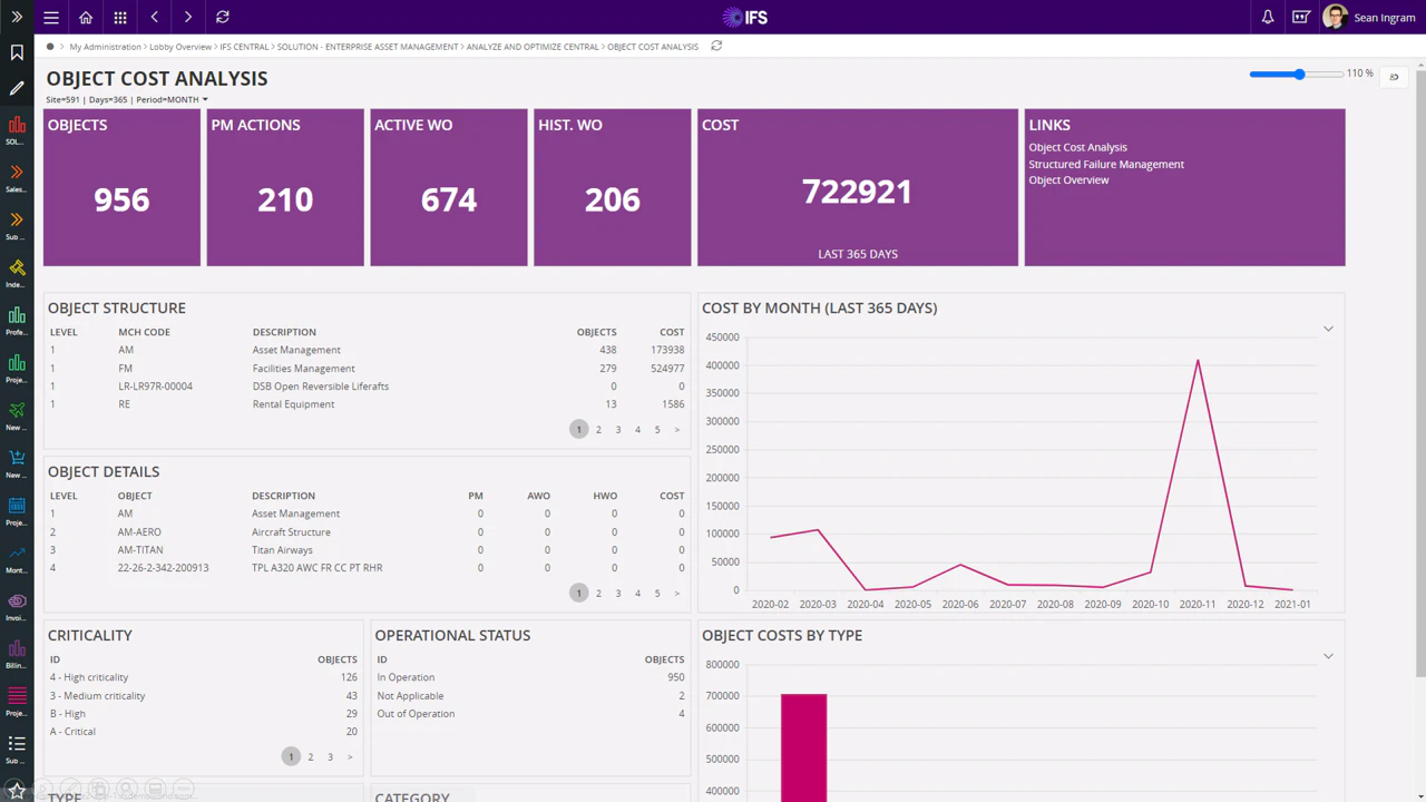screenshot of Enterprise Asset Management (EAM) Software
